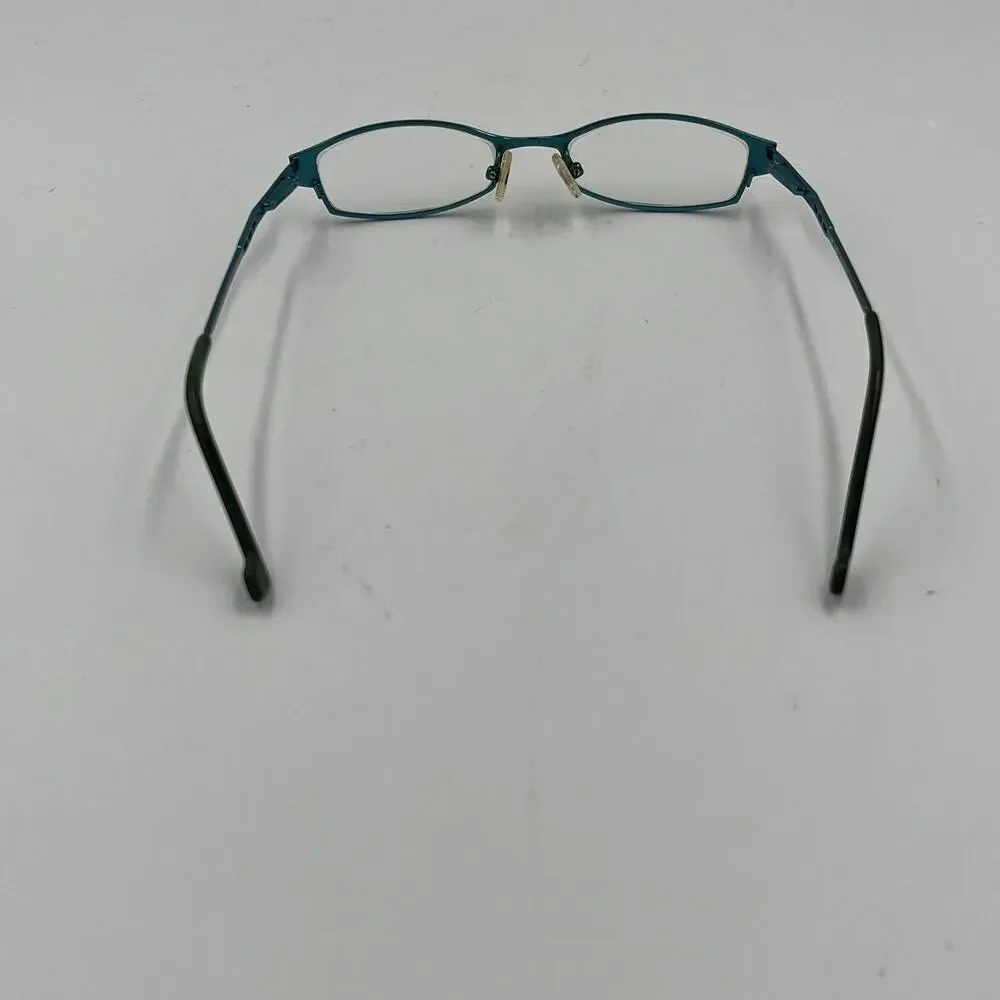 OGI Eyewear Heritage Women's Metal Eyeglasses Black Teal Frames w/Case 2232
